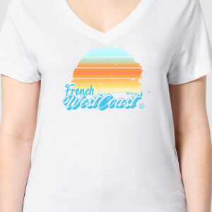 T-SHIRT col V Femme SUNSET FRENCH WEST COAST
